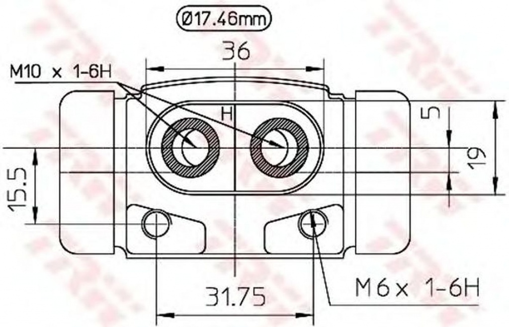 Clilindru pistonas frana FORD PUMA EC TRW BWC189 PieseDeTop