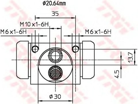 Clilindru pistonas frana FORD TRANSIT CONNECT P65 P70 P80 TRW BWF318