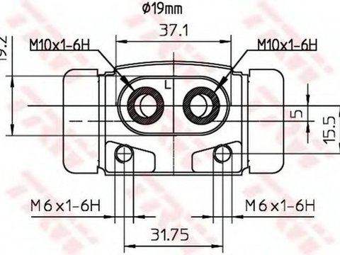 Clilindru pistonas frana HYUNDAI COUPE RD TRW BWD293