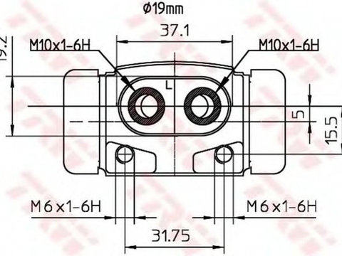 Clilindru pistonas frana HYUNDAI SONATA III Y-3 TRW BWD292 PieseDeTop