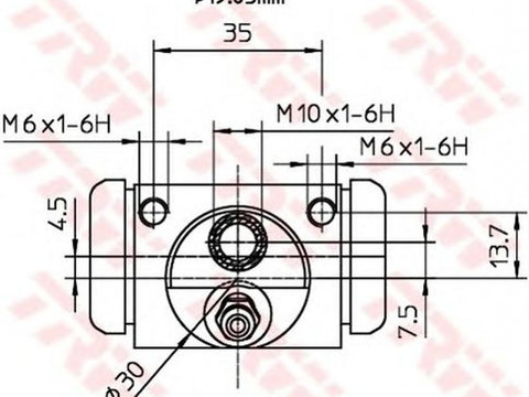 Clilindru pistonas frana NISSAN MICRA III K12 TRW BWD313 PieseDeTop