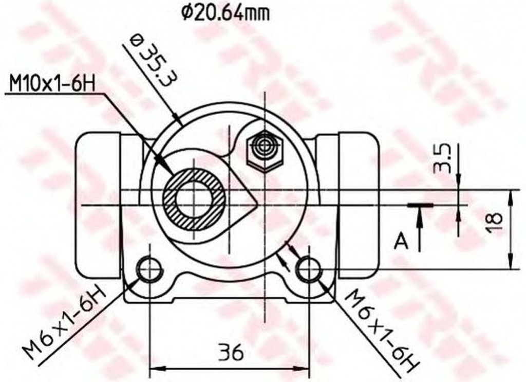 Clilindru pistonas frana NISSAN PRIMERA Hatchback P10 TRW BWF297