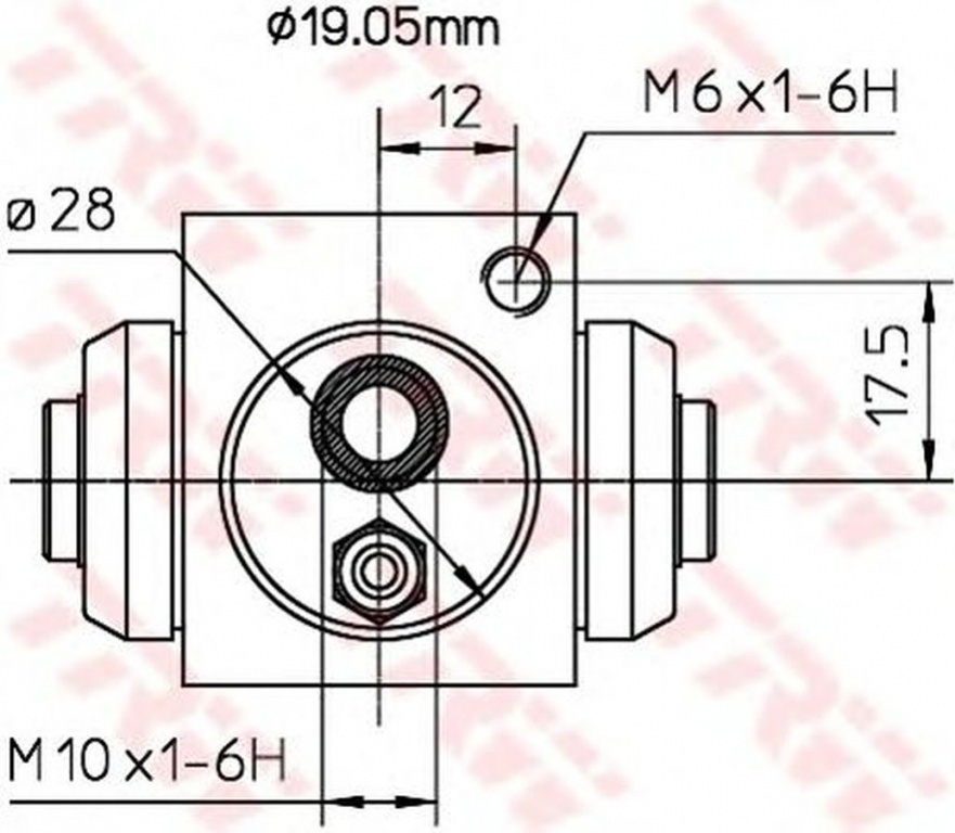 Clilindru pistonas frana OPEL ASTRA G limuzina F69 TRW BWD119A PieseDeTop