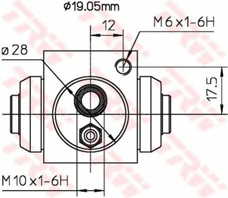 Clilindru pistonas frana OPEL CORSA B 73 78 79 TRW BWD119A