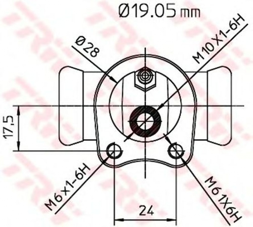 Clilindru pistonas frana OPEL CORSA C caroserie F08 W5L TRW BWD119