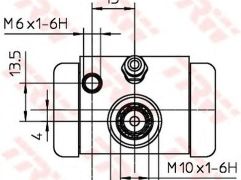 Clilindru pistonas frana PEUGEOT 107 TRW BWC252