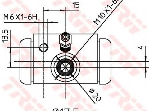 Clilindru pistonas frana RENAULT SYMBOL I LB0 1 2 TRW BWC243