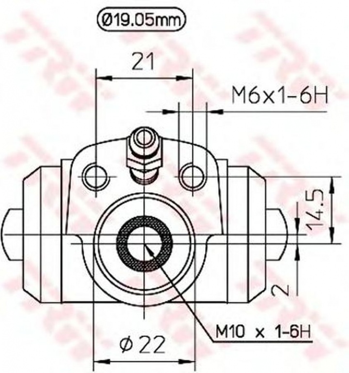 Clilindru pistonas frana SEAT CORDOBA Vario 6K5 TRW BWD113