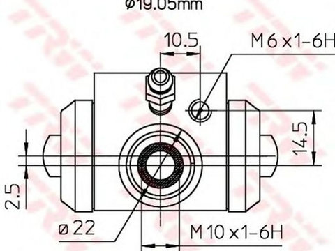 Clilindru pistonas frana SEAT CORDOBA Vario 6K5 TRW BWD113 PieseDeTop