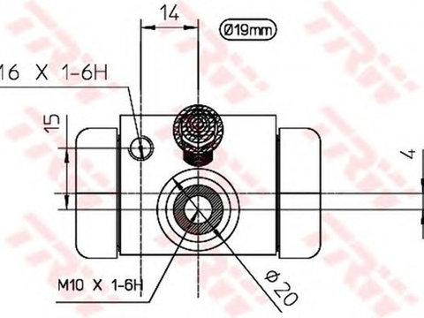 Clilindru pistonas frana SUZUKI SWIFT III MZ EZ TRW BWD100 PieseDeTop