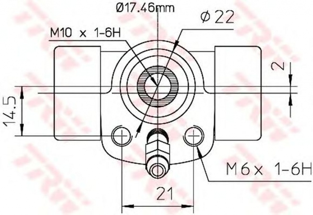 Clilindru pistonas frana VW LUPO 6X1 6E1 TRW BWC107