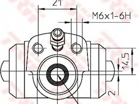 Clilindru pistonas frana VW POLO 6R 6C TRW BWD113