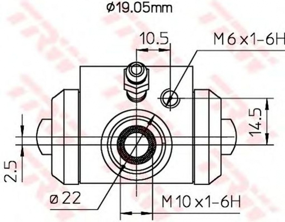 Clilindru pistonas frana VW POLO 6R 6C TRW BWD113A