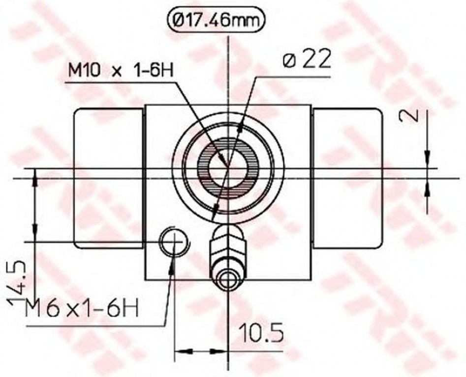 Clilindru pistonas frana VW UP TRW BWC107A PieseDeTop