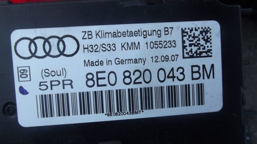 Climatronic Audi A4 B7 comenzi clima Rad