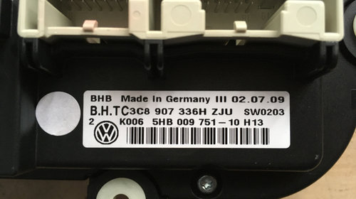 Climatronic VW Passat B7 din 2010 2011 2