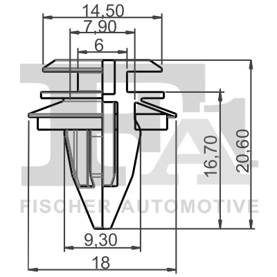 Clips, acoperire decorativa si protectie FA1 10-40016.10