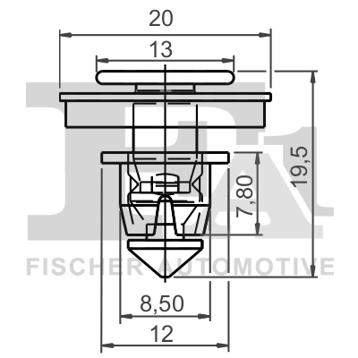 Clips, acoperire decorativa si protectie FA1 11-40035.10 pentru VW CADDY IV microbus (Saab, SAJ) 2015-2020
