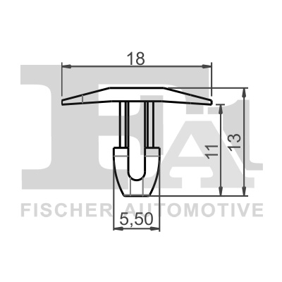 Clips, acoperire decorativa si protectie FA1 21-10018.10 pentru PEUGEOT BOXER caroserie 2011-2016