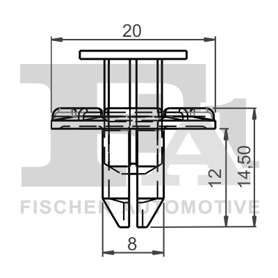 Clips, acoperire decorativa si protectie FA1 75-30008.5 pentru NISSAN QASHQAI II (J11, J11_) 2013-2025