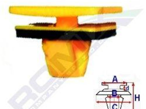 Clips, Agrafa fixare bandouri Hyundai Sonata, 11.01- Aftermarket 81154008