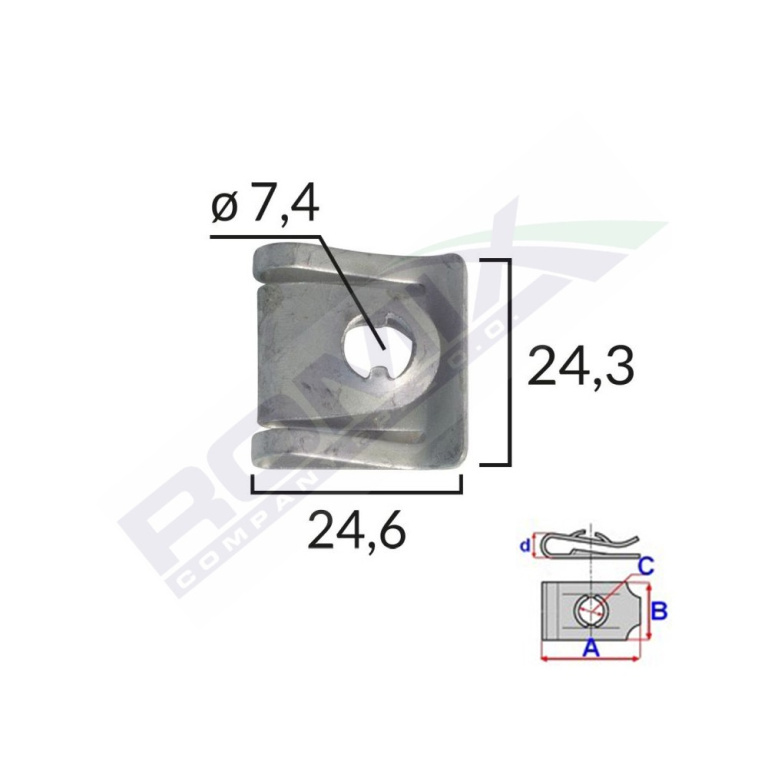 Clips capac motor pentru audi/vw/skoda - metalic s