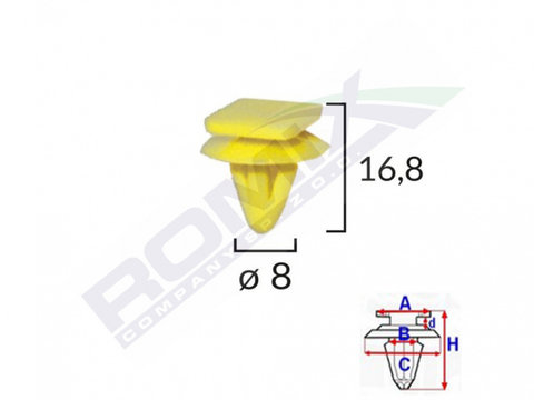 CLIPS FIXARE BANDOURI LATERALE HYUNDAI SET 10 BUC