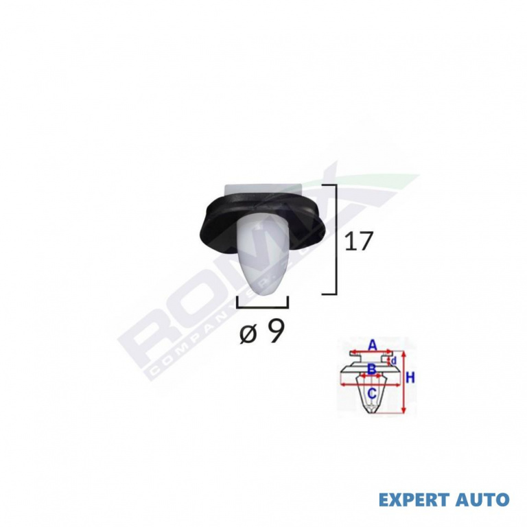 Clips fixare elemente exterioare pentru citroen/pe