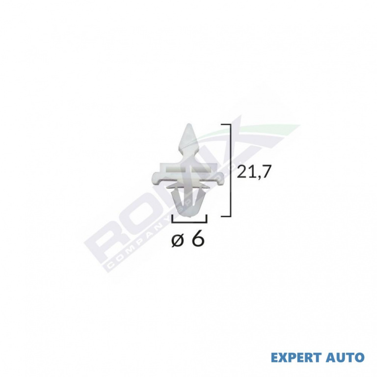 Clips fixare elemente exterioare pentru mercedes 6x21.7mm- alb set 10 buc UNIVERSAL Universal #6 A15689-RMX