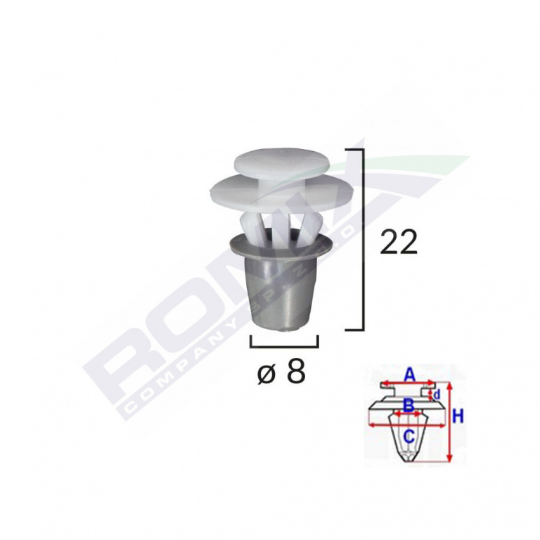 CLIPS FIXARE ELEMENTE EXTERIOARE PENTRU SEAT VW 8X