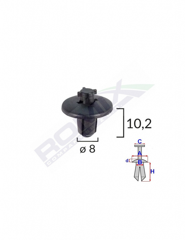 Clips fixare elemente roata pentru citroen/peugeot