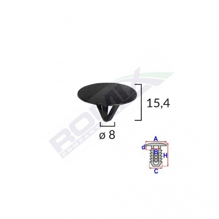 Clips fixare protectie motor pentru HYUNDAI, kia 8x15.4mm Negru set 10 buc Universal, Audi A3 Sportback (2004-2008) [8PA], VW Passat B5(1996-2005)