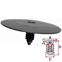 Clips pentru fixare compartiment motor - 10 buc. AMC / CHRYSLER / GM USA - Cod intern: W20046023 - LIVRARE DIN STOC in 24 ore!!!