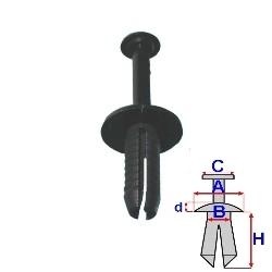 Clips pentru fixare compartiment motor - (10 buc.) BMW 3 Convertible (E93) (An fabricatie 05.2006 - 12.2013, 143 - 420 CP, Diesel, Benzina) - Cod intern: W20046015 - LIVRARE DIN STOC in 24 ore!!!