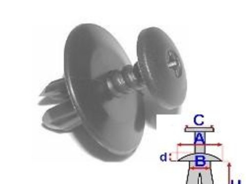 Clips pentru fixare compartiment motor - 10 buc. BMW 3/5/7/X5/X6/Z3/Z4/Z8 - Cod intern: W20045850 - LIVRARE DIN STOC in 24 ore!!!