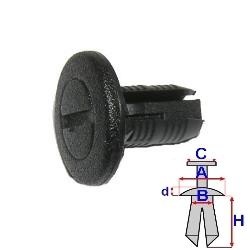 Clips pentru fixare compartiment motor - (10 buc.) RENAULT Laguna I Hatchback (B56) (An fabricatie 11.1993 - 08.2002, 83 - 194 CP, Diesel, Benzina) - Cod intern: W20046039 - LIVRARE DIN STOC in 24 ore!!!