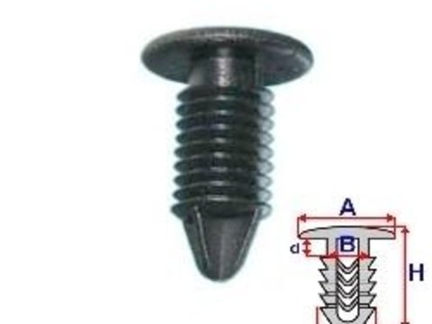 Clips pentru fixare compartiment portbagaj - (10 buc.) PEUGEOT Expert III Van (V) (An fabricatie 04.2016 - ..., 95 - 178 CP, Diesel) - Cod intern: W20046225 - LIVRARE DIN STOC in 24 ore!!!