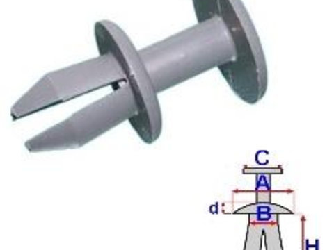 Clips pentru fixare tapiterie - (10 buc.) BMW 3 Saloon (E46) (An fabricatie 02.1998 - 02.2005, 105 - 231 CP, Diesel, Benzina) - Cod intern: W20046411 - LIVRARE DIN STOC in 24 ore!!!