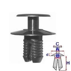 Clips pentru fixare tapiterie - (10 buc.) BMW 6 Convertible (E64) (An fabricatie 03.2004 - 08.2010, 258 - 507 CP, Diesel, Benzina) - Cod intern: W20046463 - LIVRARE DIN STOC in 24 ore!!!