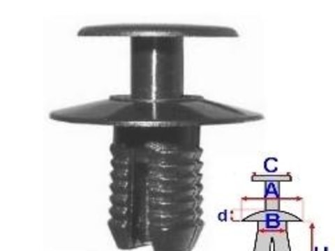 Clips pentru fixare tapiterie - (10 buc.) BMW Z8 Roadster (E52) (An fabricatie 06.2000 - 06.2003, 400 CP, Benzina) - Cod intern: W20046463 - LIVRARE DIN STOC in 24 ore!!!