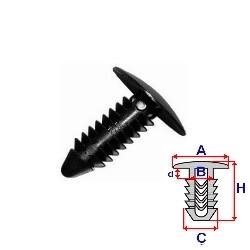 Clips pentru fixare tapiterie - (10 buc.) HYUNDAI i20 I Hatchback (PB) (An fabricatie 08.2008 - ..., 75 - 128 CP, Diesel, Benzina) - Cod intern: W20046417 - LIVRARE DIN STOC in 24 ore!!!
