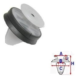 Clips pentru fixare tapiterie - (10 buc.) RENAULT Clio IV Grandtour (KH) (An fabricatie 01.2013 - ..., 73 - 120 CP, Diesel, Benzina) - Cod intern: W20046486 - LIVRARE DIN STOC in 24 ore!!!