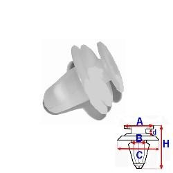 Clips pentru fixare tapiterie - (10 buc.) TOYOTA Hiace Van (H200) (An fabricatie 01.2005 - ..., 95 - 160 CP, Diesel, Benzina) - Cod intern: W20330958 - LIVRARE DIN STOC in 24 ore!!!