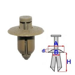 Clips pentru fixare tapiterie - (10 buc.) VOLVO S60 I (P24, 384) (An fabricatie 07.2000 - 04.2010, 116 - 300 CP, Diesel, Benzina, (CNG), (LPG)) - Cod intern: W20045879 - LIVRARE DIN STOC in 24 ore!!!