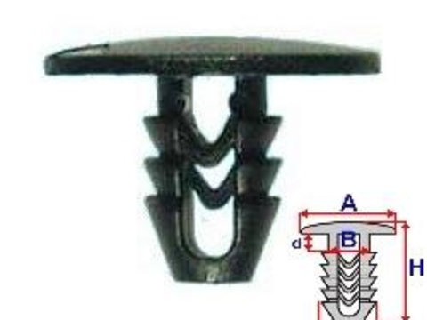 Clips pentru fixare tapiterie si covoare - (10 buc.) ALFA ROMEO Spider (916, 916S) (An fabricatie 09.1994 - 04.2005, 144 - 240 CP, Benzina) - Cod intern: W20045758 - LIVRARE DIN STOC in 24 ore!!!