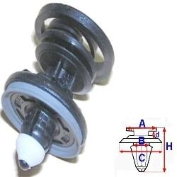 Clips pentru retinere panou usa - (5 buc.) VW Caddy Alltrack IV Kombi (Saab) (An fabricatie 05.2015 - ..., 75 - 150 CP, Diesel, Benzina, (CNG)) - Cod intern: W20046485 - LIVRARE DIN STOC in 24 ore!!!