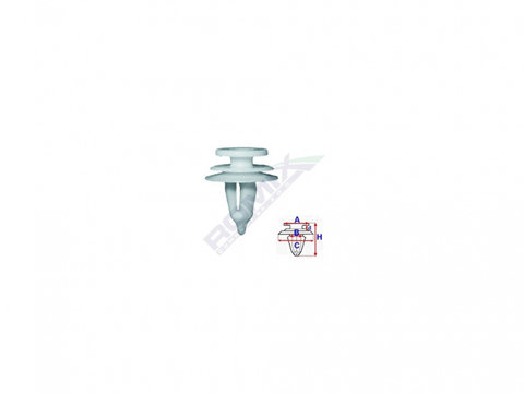 Clips Tapiterie Pentru Chrysler - Gri Set 10 Buc Romix B18915-RMX