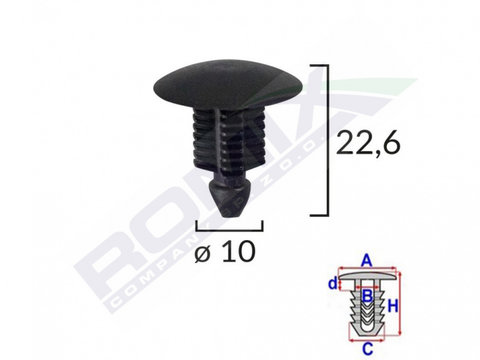 CLIPS TAPITERIE PENTRU FIAT DUCATO - NEGRU SET 10 BUC IS-61515