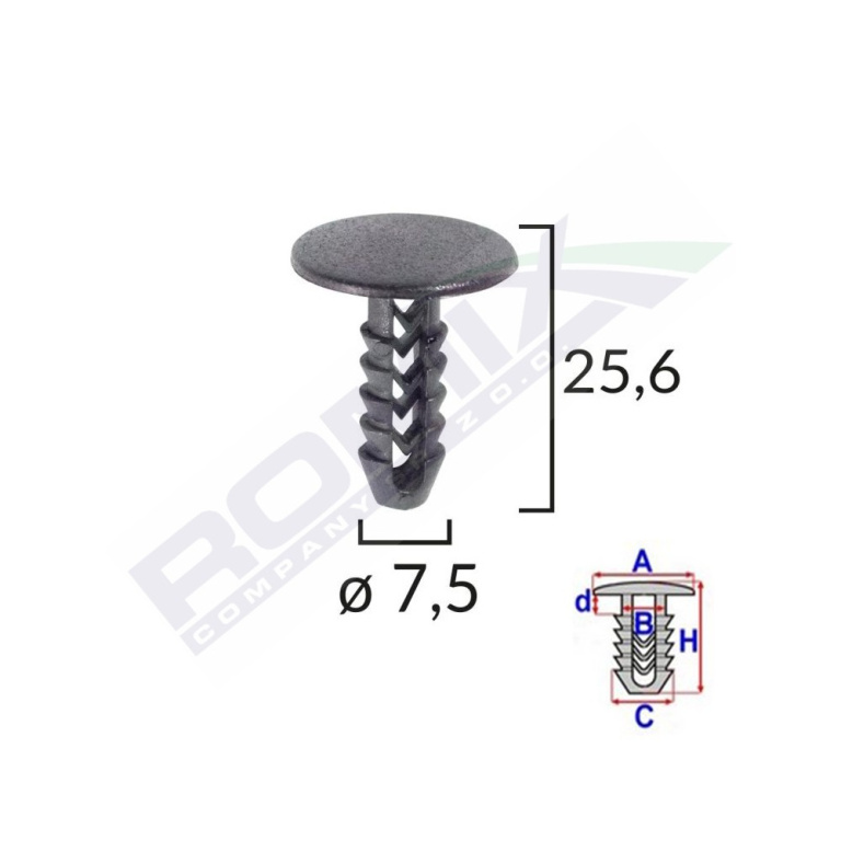 Clips tapiterie pentru fiat/lancia/alfa romeo set 