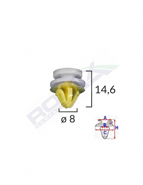 Clips tapiterie pentru land rover opel renault 8x1